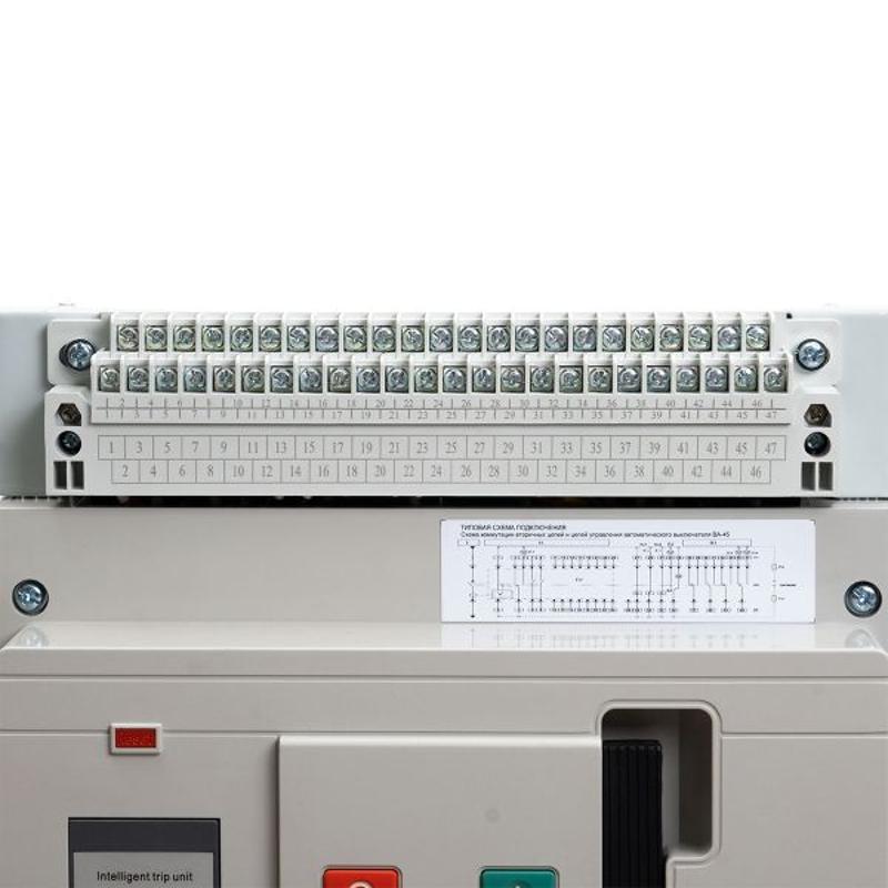 ВА-45 2000/2000А 3P 85кА стац., гориз.,ETU(220В AC) LCD ModBus-RTU, мп/нр/вкл.к.(220В AC), ав/доп. 1CO/1NC,1NO,4CO | mccb45-2000-2000-v2 | EKF — миниатюра 6