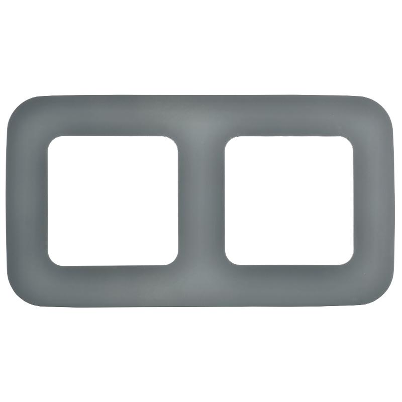 FLITE Artistic Рамка 2-ая РУ-2-А-ФлМА мокрый асфальт | FI-M22-31-20-K80 | IEK — миниатюра 2