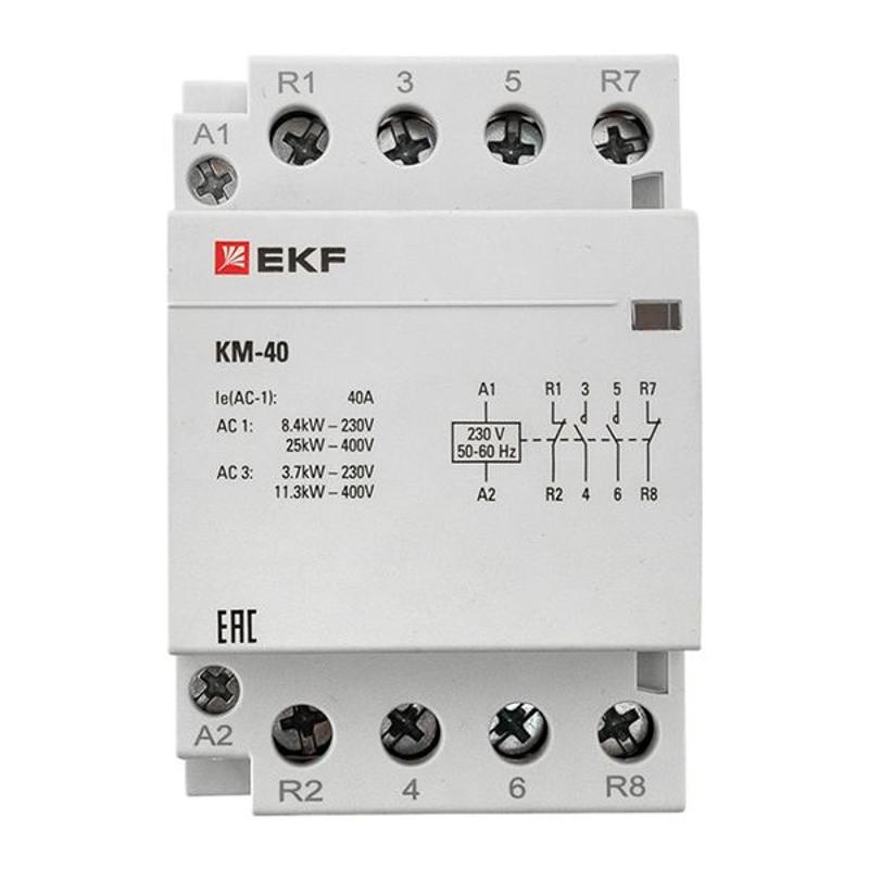 Контактор модульный КМ 40А 2NО+2NC (3 мод.) PROxima| km-3-40-22 | EKF — миниатюра 15