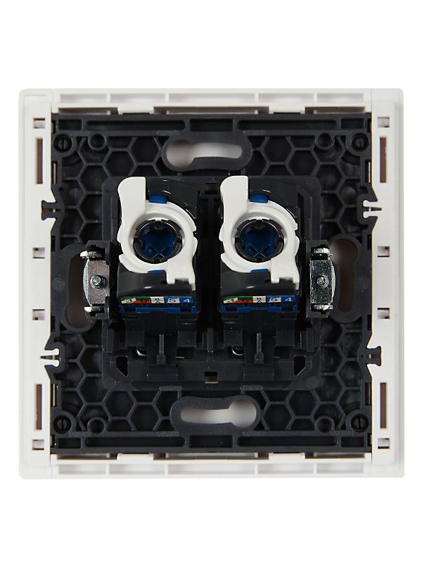 FORTE&PIANO Розетка комп. 2-ая RJ45 кат.6 FP234 белый | FP-K20-2-K01 | IEK — миниатюра 3