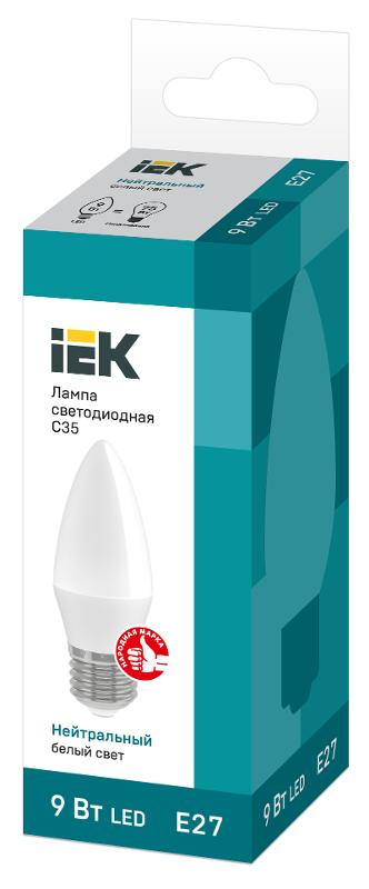 Лампа светодиодная LED 9Вт 230В 4000К E27 свеча | LLE-C35-9-230-40-E27 | IEK — миниатюра 3