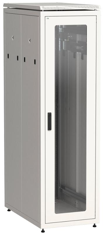 Шкаф сетевой 19" LINEA N 42U 600х1000 мм стеклянная передняя дверь, задняя перфорированная серый | LN35-42U61-GP | ITK — ITK
