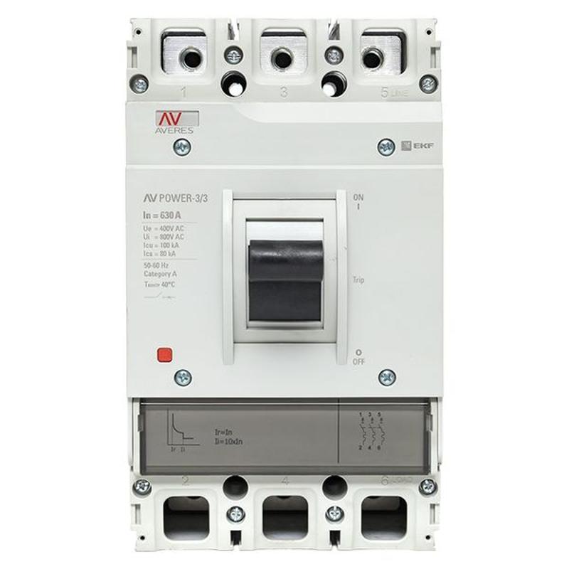 Выключатель автоматический AV POWER-3/3 630А 100kA TR AVERES | mccb-33-630H-TR-av | EKF — миниатюра 17