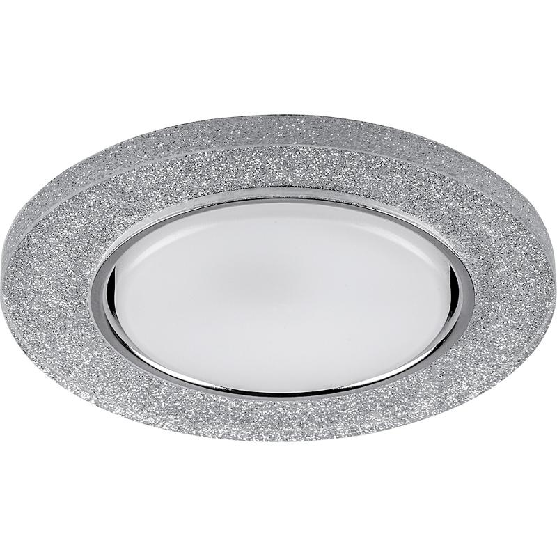 Светильник встраиваемый с белой LED подсветкой CD4041 потолочный GX53 без лампы, серебро, хром | 40518 | Feron — Feron