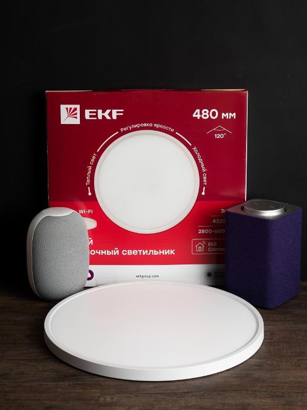 Умный потолочный светильник 480 мм 36W EKF Connect | sclwf-480-cct | EKF — миниатюра 7