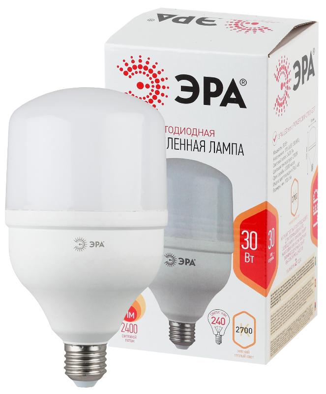 Лампа светодиодная LED 30Вт Е27 220В 2700К smd POWER | Б0027002 | ЭРА — миниатюра 1