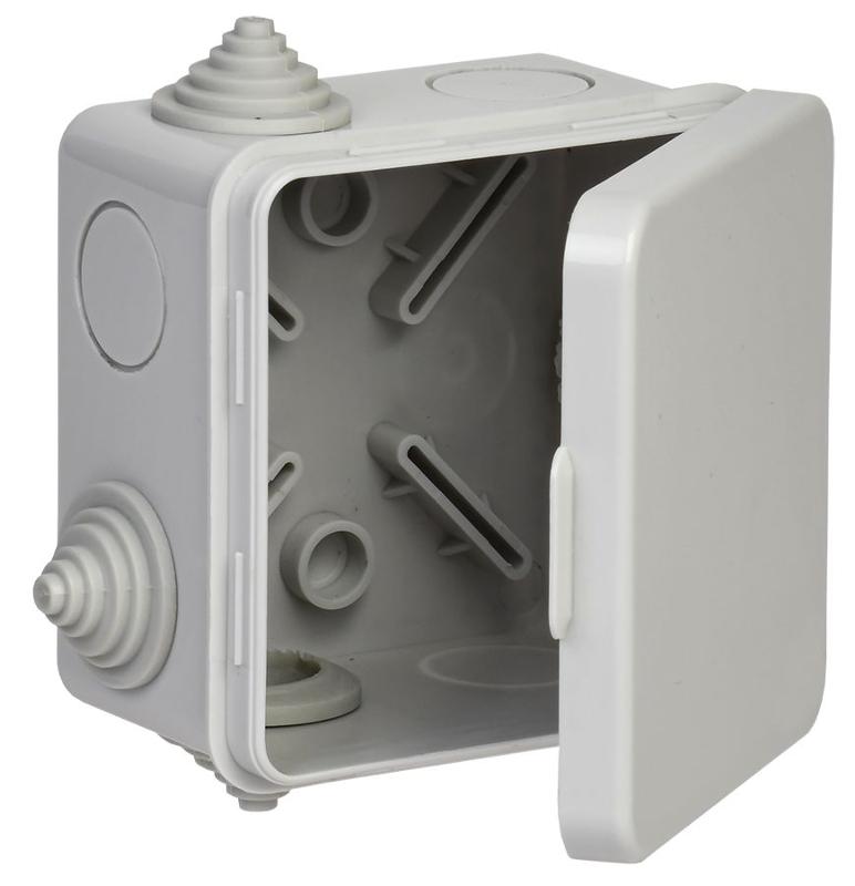 Коробка расп. КМ41238 80х80х50мм о/к IP54 7 вв. (7035) | UKO31-080-080-050-K03-54 | IEK — IEK (ИЭК)