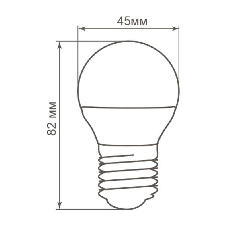 Лампа светодиодная LB-38 (5W) 230V E27 2700K G45 | 25404 | FERON — миниатюра 3
