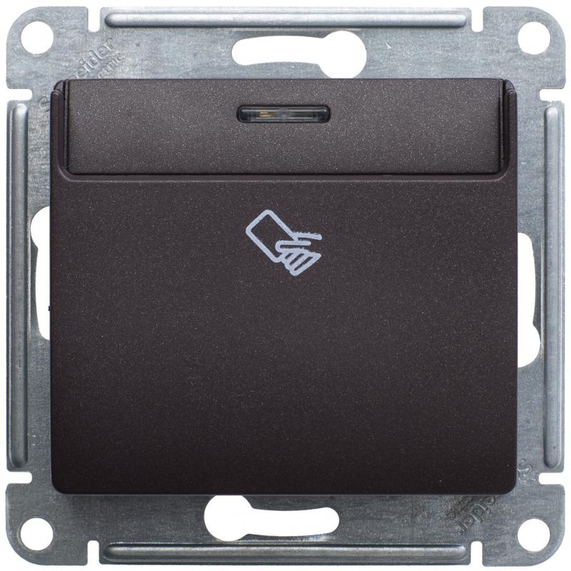 Glossa Шоколад Выключатель карточный, сх.6 | GSL000869 | SE — Systeme Electric
