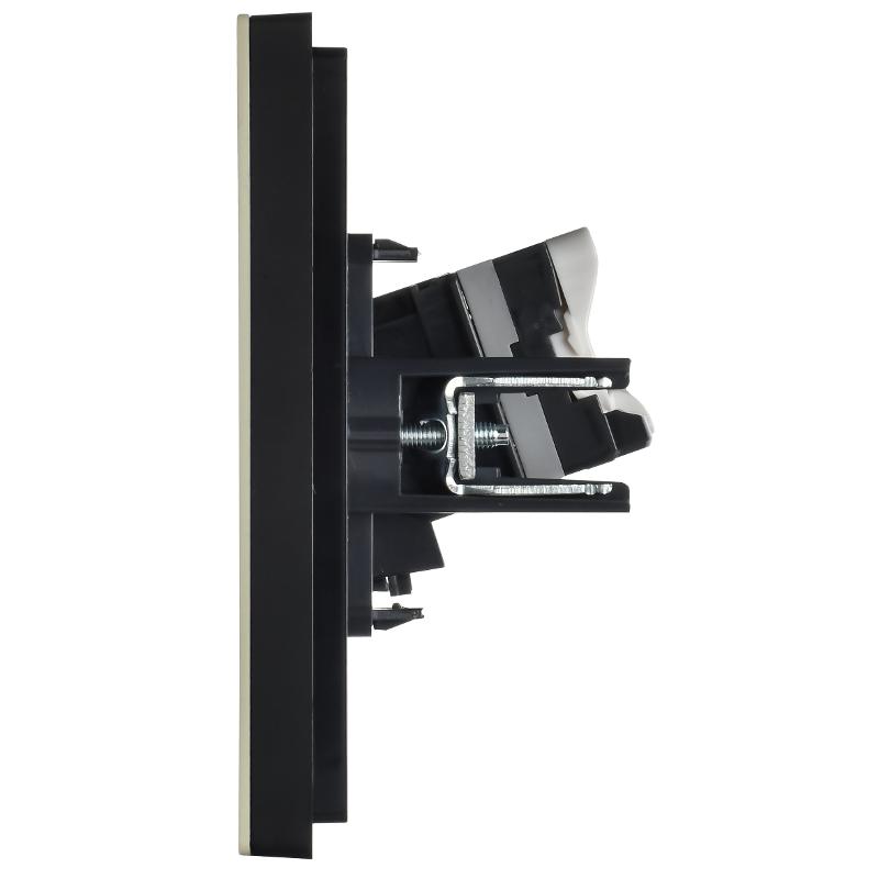 FORTE&PIANO Розетка комп. 2-ая RJ45 кат.5E FP833M металл серый сланец  | FP-K20-1-M-K41 | IEK — миниатюра 4