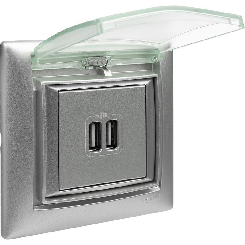 Valena Алюминий Розетка 2-ая USB — миниатюра 10