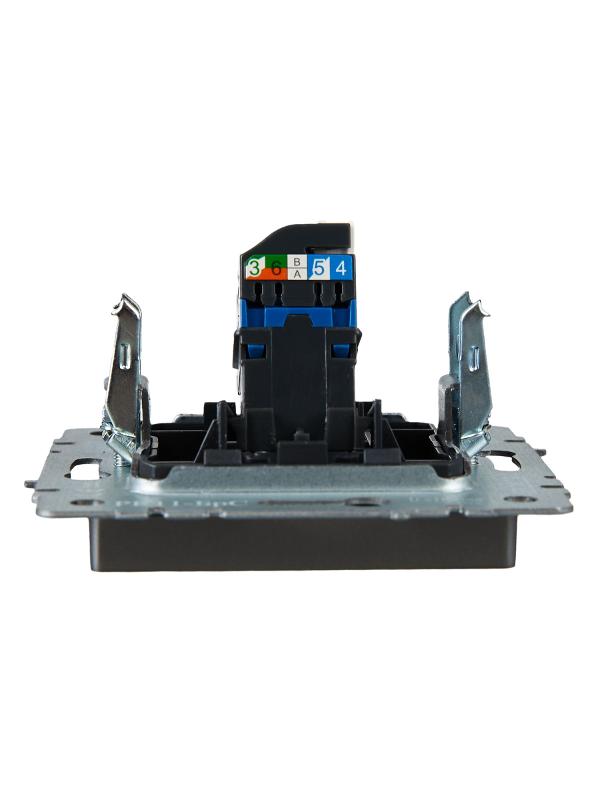BRITE Розетка компьютерная RJ45 кат.6 РК11-БрС сталь | BR-K10-2-K46 | IEK — миниатюра 5