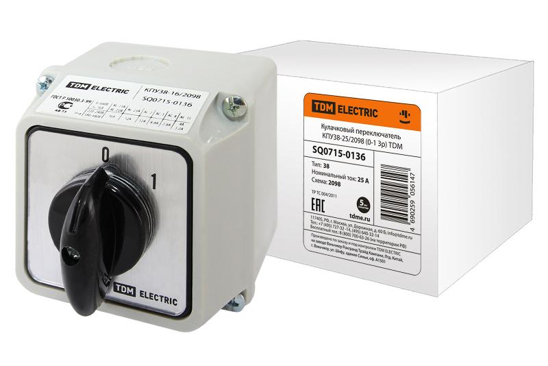 Кулачковый переключатель КПУ38-25/2098  | SQ0715-0136 | TDM — TDM ELECTRIC
