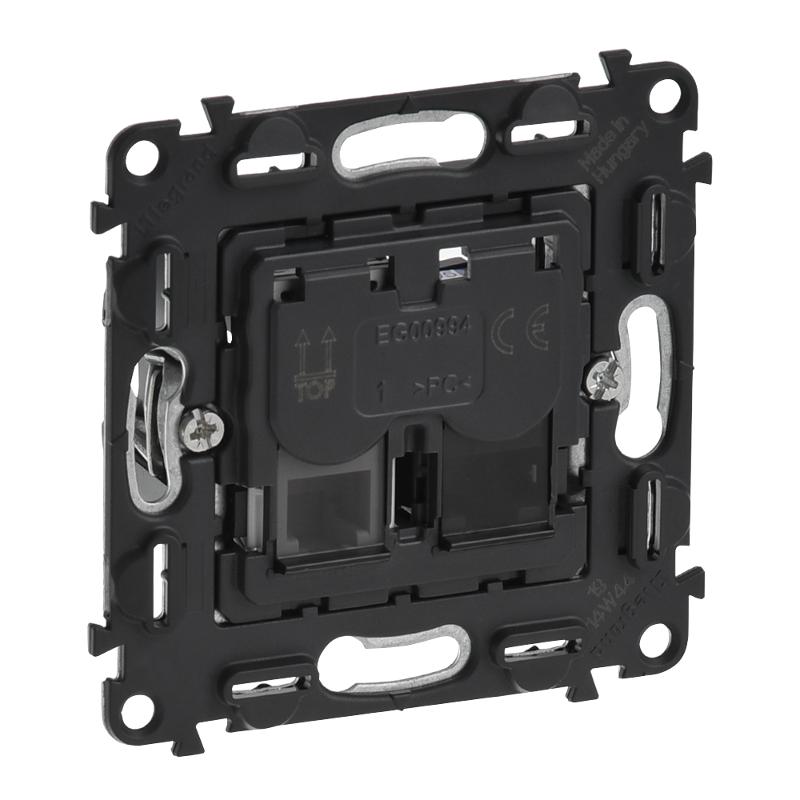 Valena Мех IN'MATIC Розетка 2-ая ТЛФ/комп RJ11/RJ45, Кат.6 UTP | 753032 | Legrand — Legrand