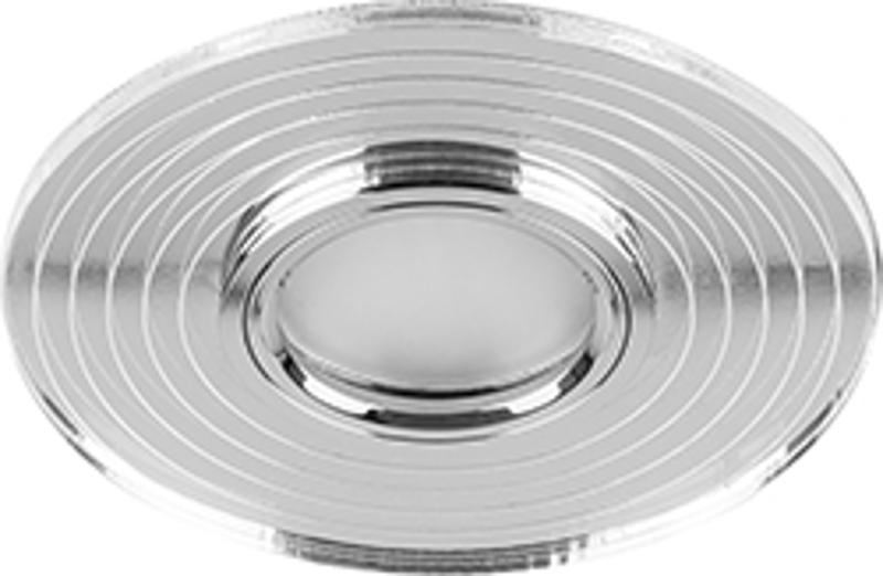 Светильник точечный встраиваемый под лампу, с LED подсветкой CD980 15LED*2835 SMD 4000K, MR16 50W G5.3, прозрачный, хром | 29667 | FERON — Feron