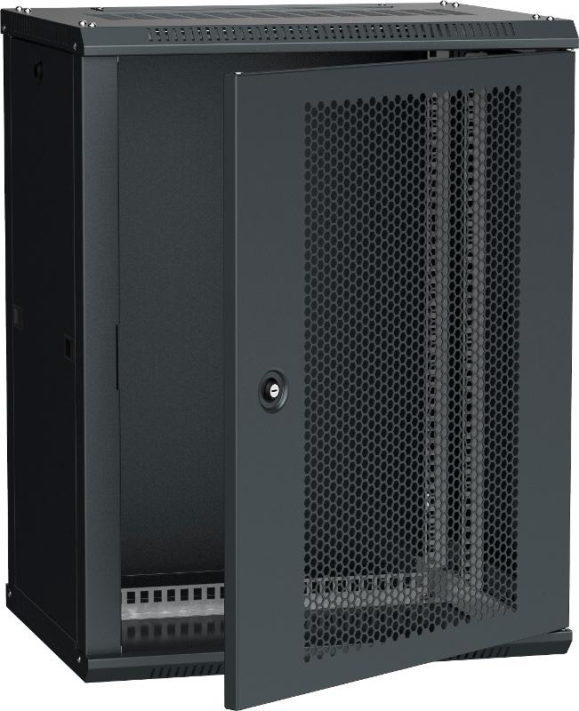 Шкаф LINEA W 15U 600x450 мм дверь перфорированная, RAL9005 | LWR5-15U64-PF | ITK — ITK