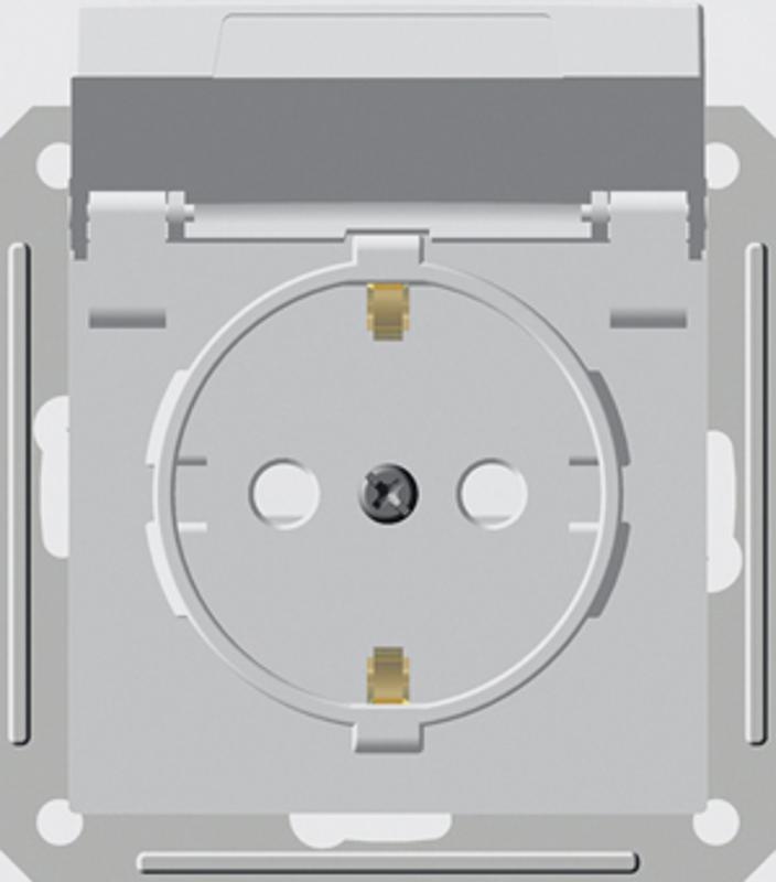 W59 Aqua Белый Розетка с заземлением с крышкой с защитными шторками IP44 | RS16-152B-1-86 | SE — Systeme Electric