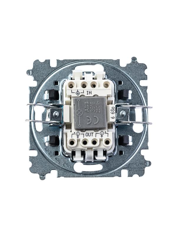ABB Levit Кофе макиато / белый Переключатель 1-кл. с подсветкой ориентационная | 3559H-A06446 18W | 2CHH590646A6018 | ABB — миниатюра 4