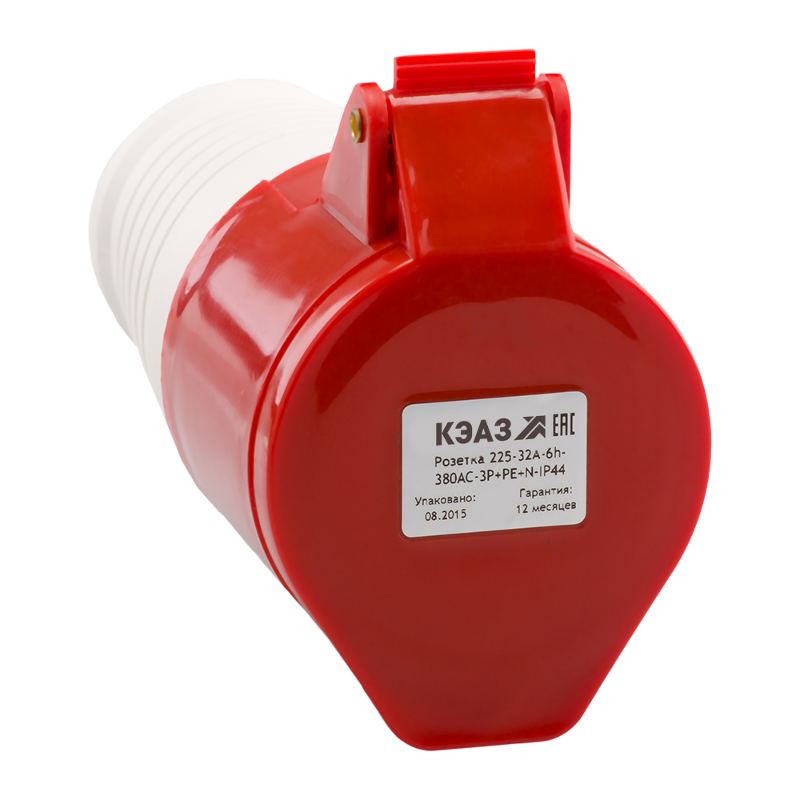 Розетка 215-16А-6h-380AC-3P+PE+N-IP44 | 222751 | КЭАЗ — КЭАЗ (Курский электроаппаратный завод)