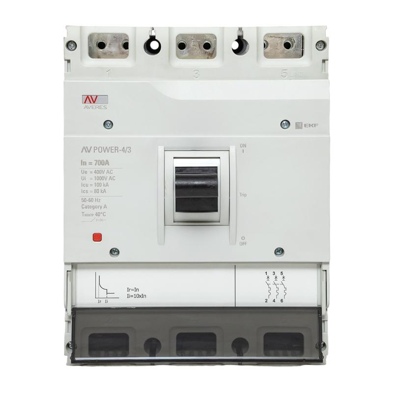 Выключатель автоматический AV POWER-4/3 700А 100kA TR AVERES | mccb-43-700H-TR-av | EKF — миниатюра 8
