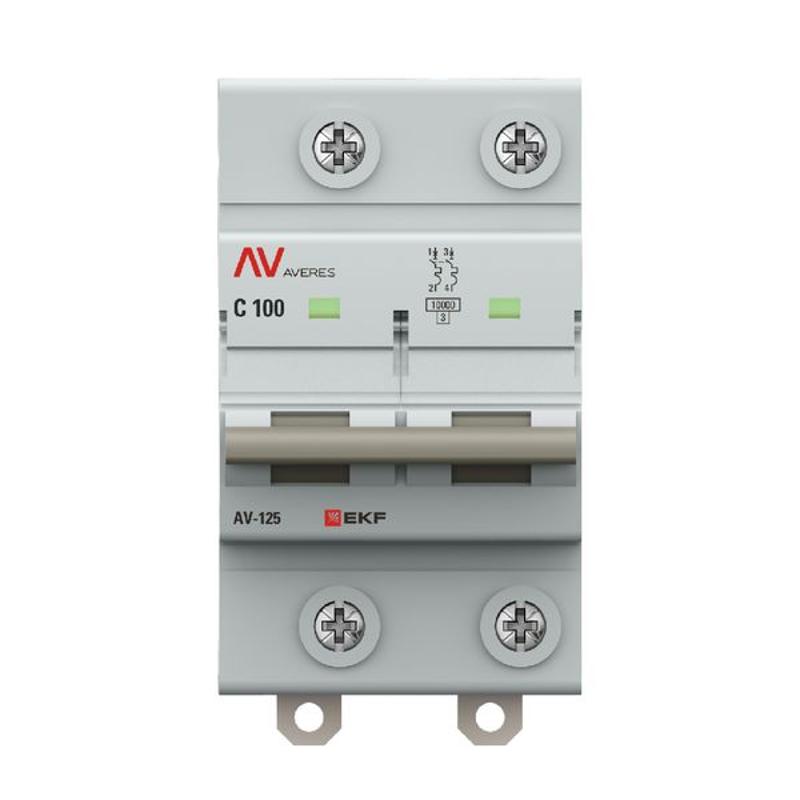 Выключатель автоматический AV-125 2P 100A (D) 10kA  AVERES |mcb125-2-100D-av| EKF — миниатюра 7