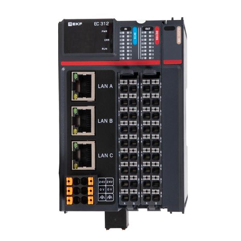 Контроллер программируемый логический (ПЛК) EC312 токоподающий D-CARD |PLC-EC312-S-DCD | EKF — миниатюра 6