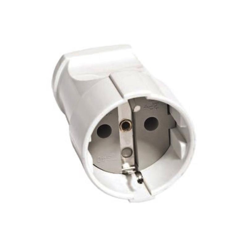 Кабельная розетка 2П+З  с з/ш 16А 250B белая | SQ1806-0031 | TDM — миниатюра 2