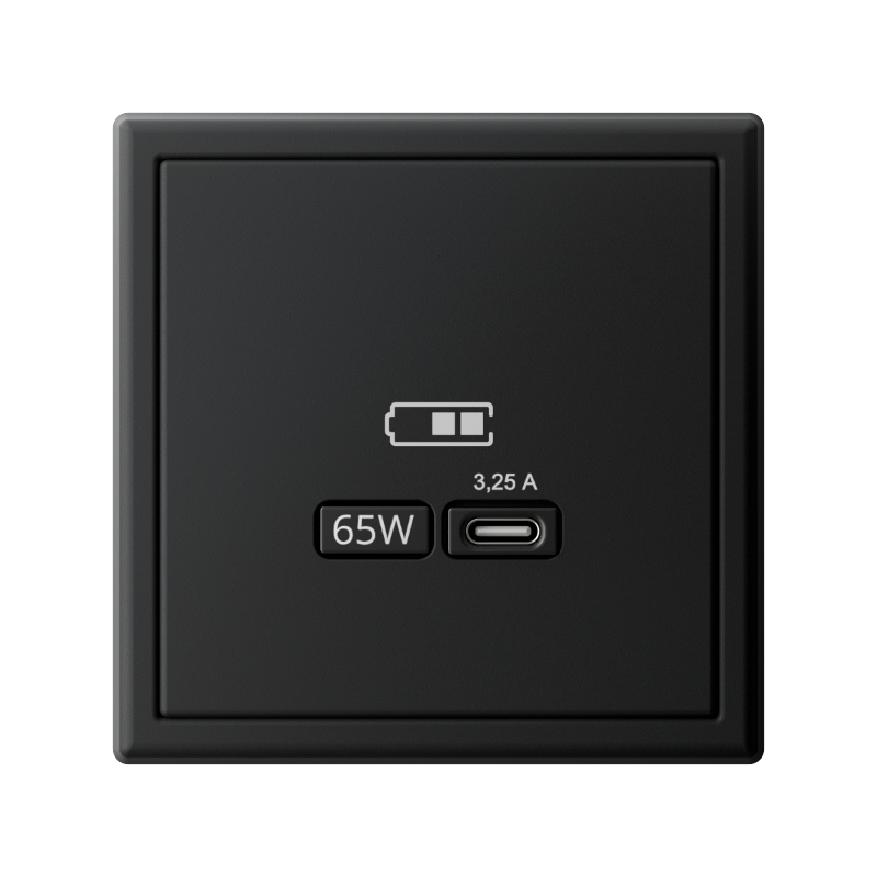 ArtGallery Карбон Розетка USB тип-С 65Вт высокоскор.заряд. QC, PD, механизм | GAL001027 | SE — миниатюра 6