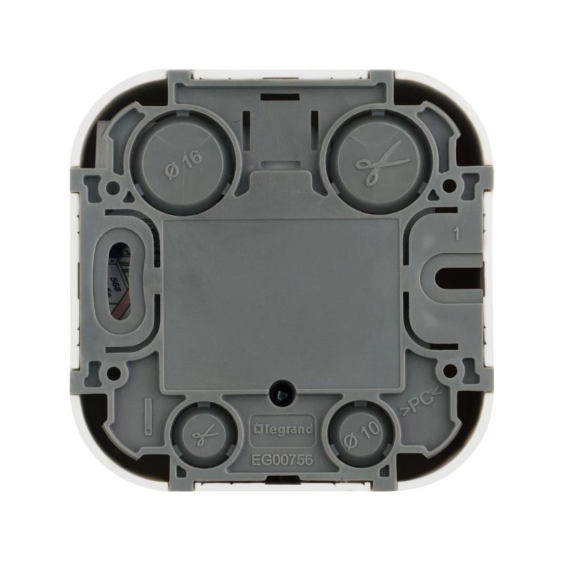 Quteo Белый Адаптер для 1 или 2 розеток RJ45 Keystone — миниатюра 5