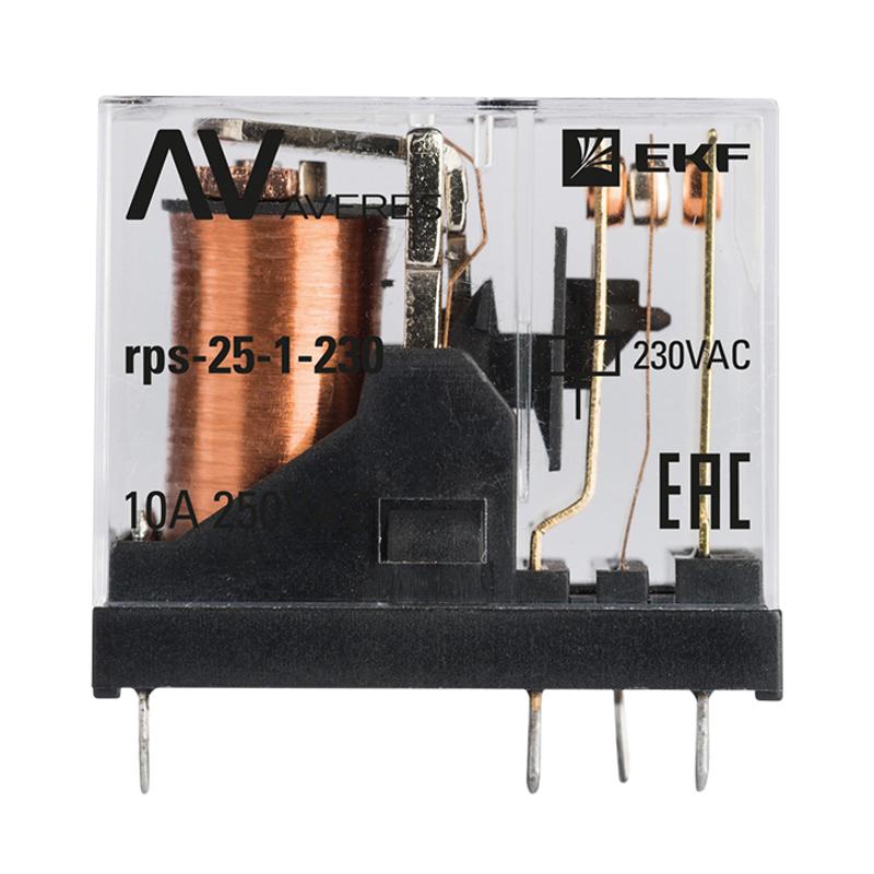 Реле промежуточные РП slim 25/1 10A 230В AC EKF AVERES |  rps-25-1-230 |  EKF — миниатюра 2