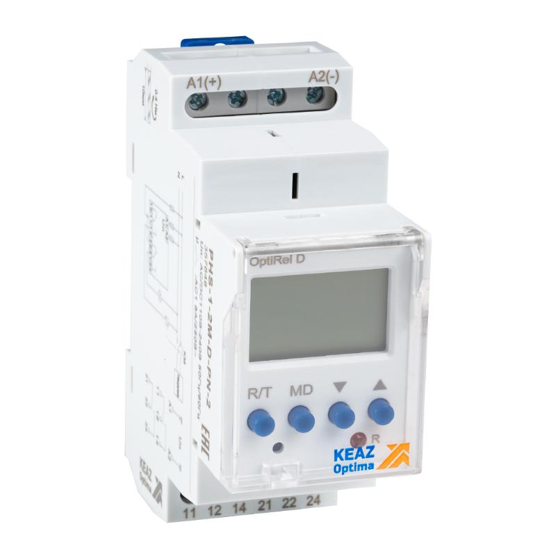 Реле контроля напряжения OptiRel D PHS-1-2M-D-PN-2 цифровое 1Ф 2СО | 357848 | КЭАЗ — КЭАЗ (Курский электроаппаратный завод)