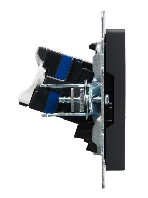 BRITE Розетка компьютерная 2-ая RJ45 кат.6 РК11-2-БрГ графит | BR-K20-2-K53 | IEK — миниатюра 4