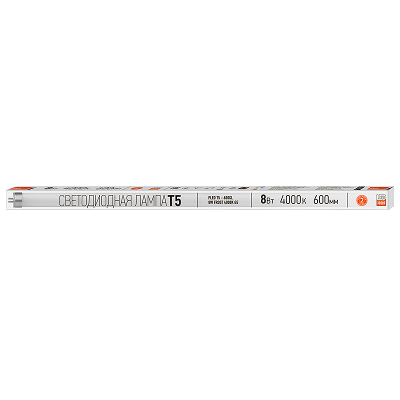 Лампа светодиодная PLED T5 - 600GL 8w FROST 4000K 230V/50Hz (стекло) | .5016033 | Jazzway — миниатюра 3
