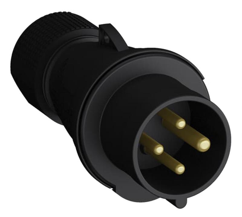 Вилка кабельная Easy&Safe 316EP9B,16А,3P+E,IP44,9ч,черн|2CMA103585R1000| ABB — ABB