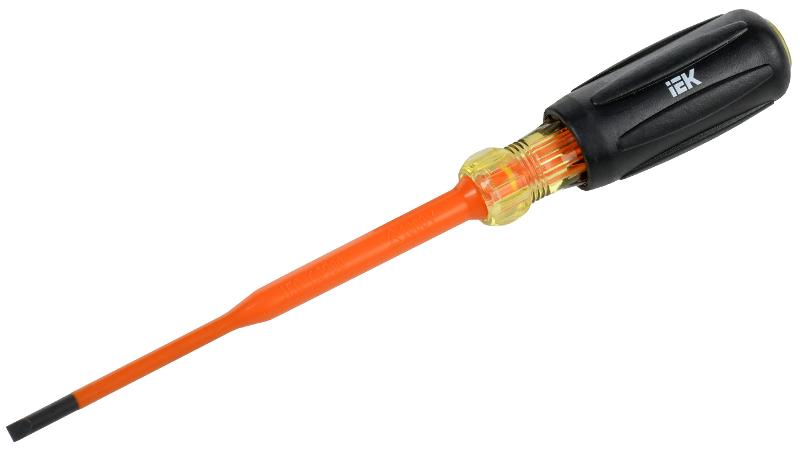  Отвертка диэлектрическая SLIM SL3,5х100 Т3 ARMA2L 5 | A2L5-SC31-T3-SL-35-100 | IEK — IEK (ИЭК)