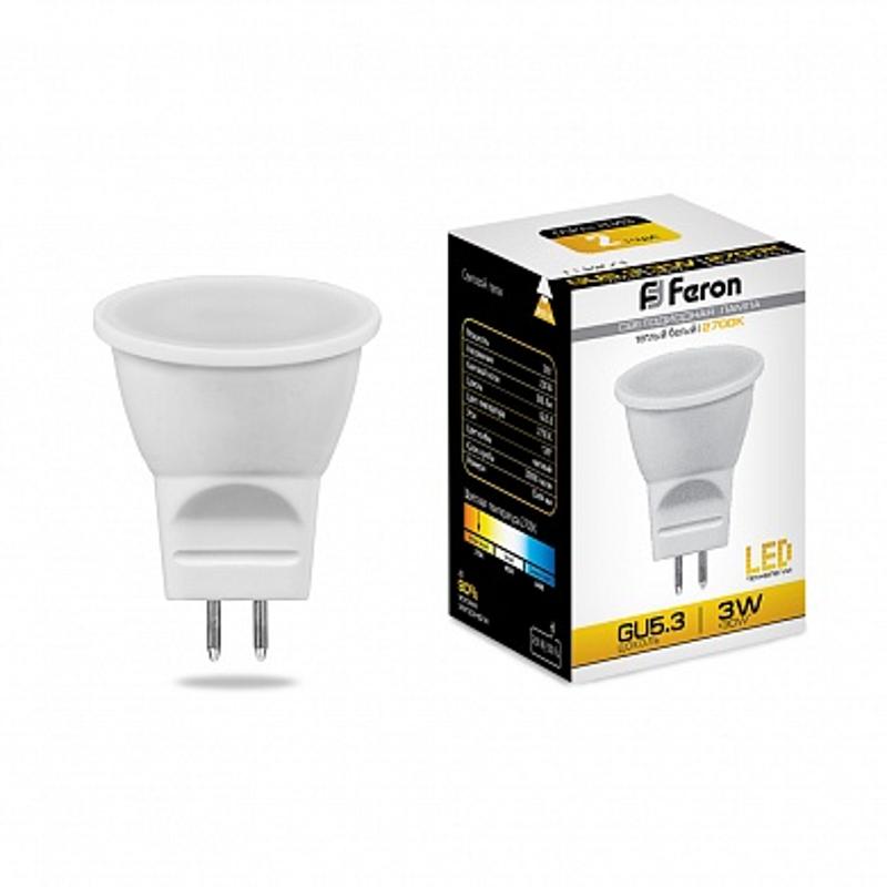 Лампа светодиодная LB-271 (3W) 230V G5.3 2700K MR11 | 25551 | FERON — Feron