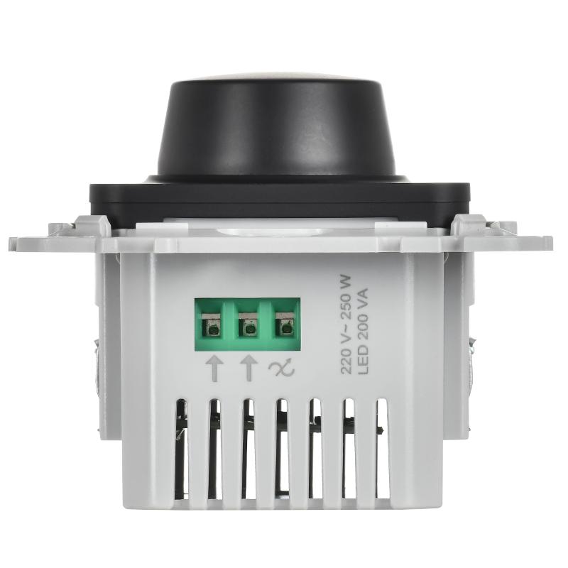 FLITE Светорегулятор проходной LED (для светодиодных ламп и КЛЛ) 250Вт СС16-5-1-ФлЧ черный | FI-D22-0250-P-K02 | IEK — миниатюра 4