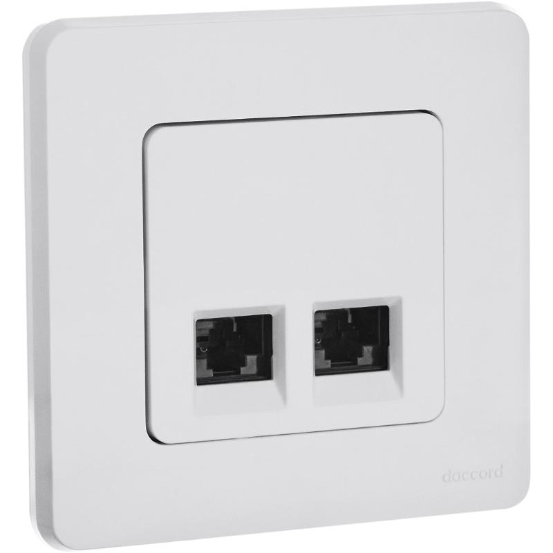Inspiria Белый Розетка 2-ая компьютерная RJ45 С/У категория 5e UTP — миниатюра 8