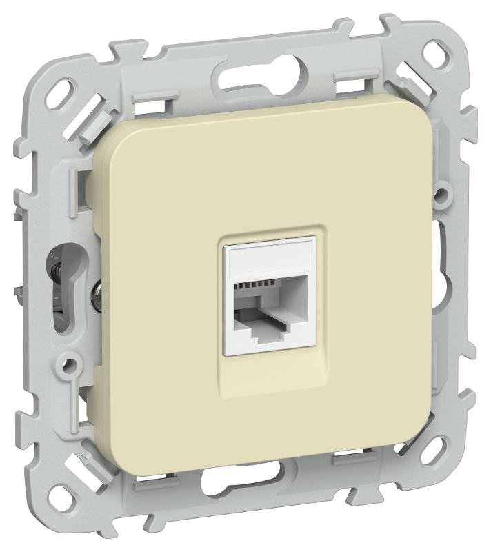 FLITE Розетка компьютерная RJ45 кат.6 UTP РК6-1-0-ФлН навахо | FI-K12-2-K87 | IEK — IEK (ИЭК)