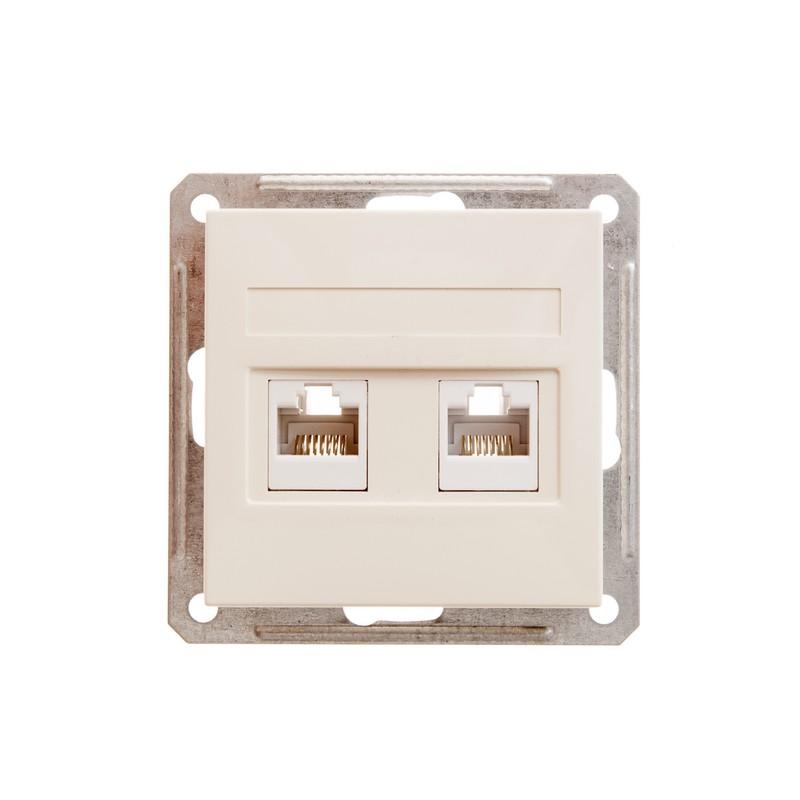 W59 Слоновая кость Розетка компьютерная 2-ая RJ45 кат.5e | RSI-251KK5E-2-86 | SE — Systeme Electric