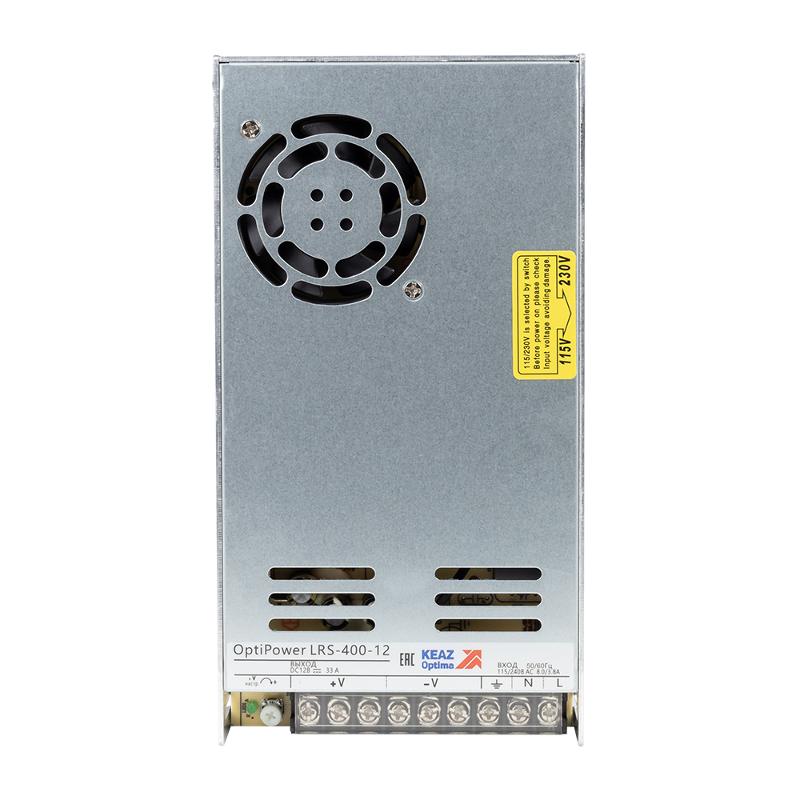 Блок питания панельный OptiPower LRS 400-12 33.3A | 328890 | КЭАЗ — КЭАЗ (Курский электроаппаратный завод)