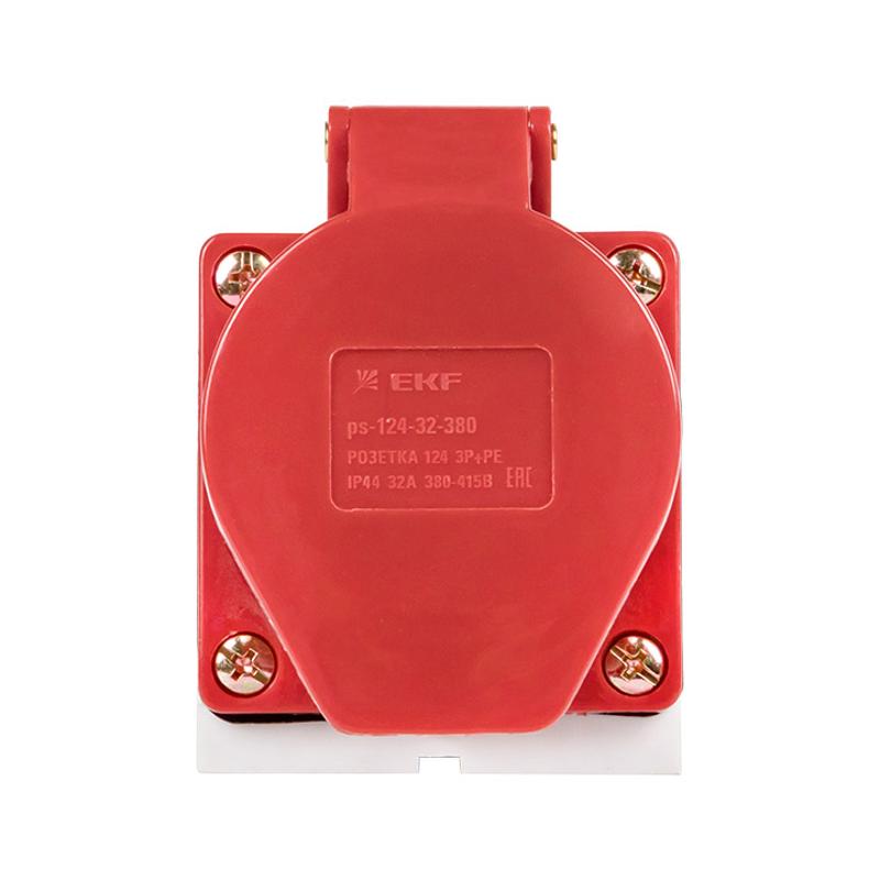 Розетка стационарная наружная 124 3Р+РЕ 32А 380В IP44 EKF PROxima | ps-124-32-380 | EKF — миниатюра 4