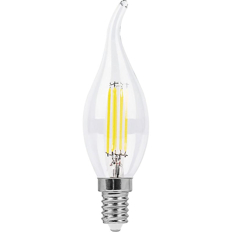 Лампа светодиодная LB-67 (7W) 230V E14 2700K филамент C35T прозрачная | 25727 | FERON — миниатюра 2