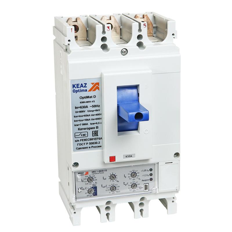 Выключатель автоматический OptiMat D630F-TM400-УХЛ3| 291470 | КЭАЗ — КЭАЗ (Курский электроаппаратный завод)
