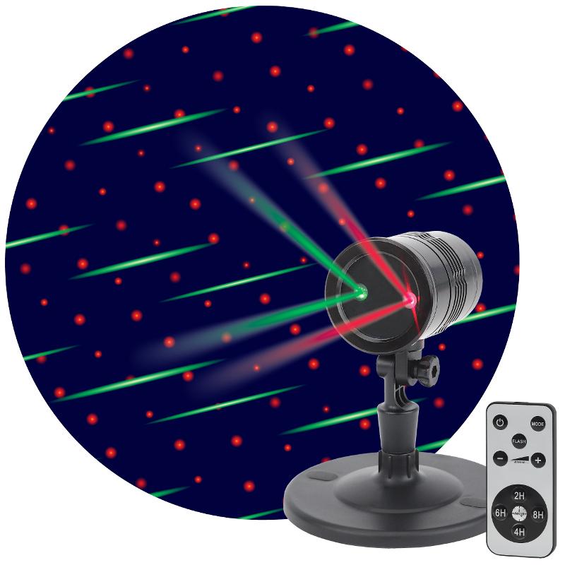 Проектор Laser Метеоритный дождь мультирежим 2 цвета,  ENIOP-01 , 220V, IP44 (16/288) | Б0041642 | ЭРА — миниатюра 5