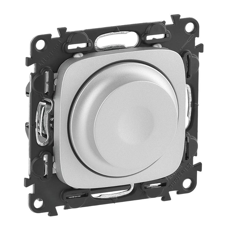 Valena ALLURE DIY Алюминий Светорегулятор поворотный, 300Вт, универсальный, без нейтрали | 752960 | Legrand — Legrand