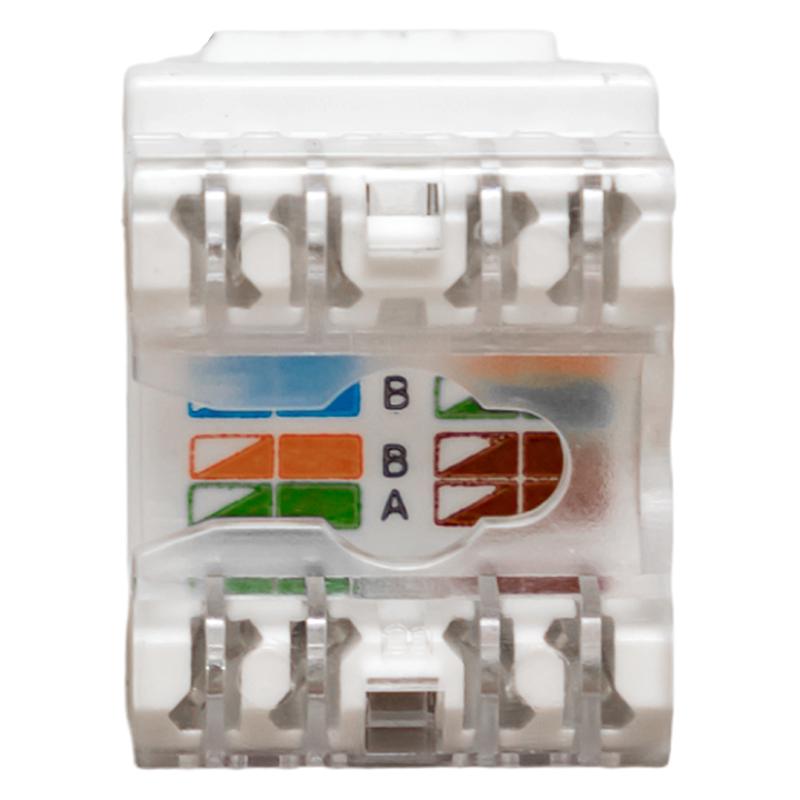 Модуль Keystone TERACOM PRO Cat.6 RJ-45 неэкранированный 110 IDC 180 градусов белый | TRP-KSTN-180D-6UTP-WH | EKF — миниатюра 5