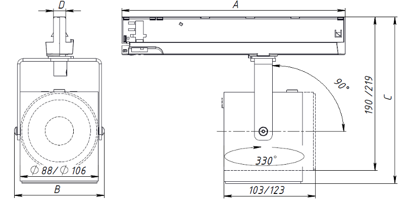 Светильник светодиодный ARMA/T LED 38 WH D45 4000K | 1102300540 | Световые Технологии — миниатюра 3