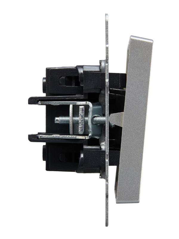 BRITE Выключатель 3-клавишный 10А ВС10-3-0-БрА алюминий | BR-V30-0-10-K47 | IEK — миниатюра 3