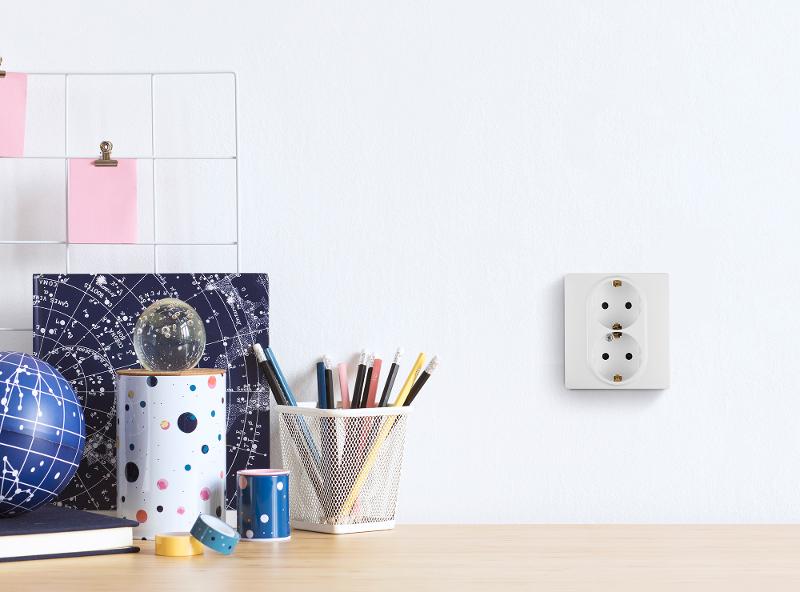 Розетка двойная с заземлением - Legrand Inspiria - со шторками в сборе 16А 250В безвинтовые зажимы - белый | 673755 | Legrand — Legrand